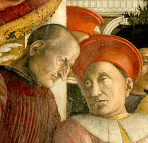an ancient example of chatting - Camera degli Sposi, Andrea Mantegna 1465 -1474