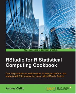 rstudio r statistical computing cookbook cover. over 50 practical and useful recipes to help you perform data analysis with R by unleashing every native rstudio feature